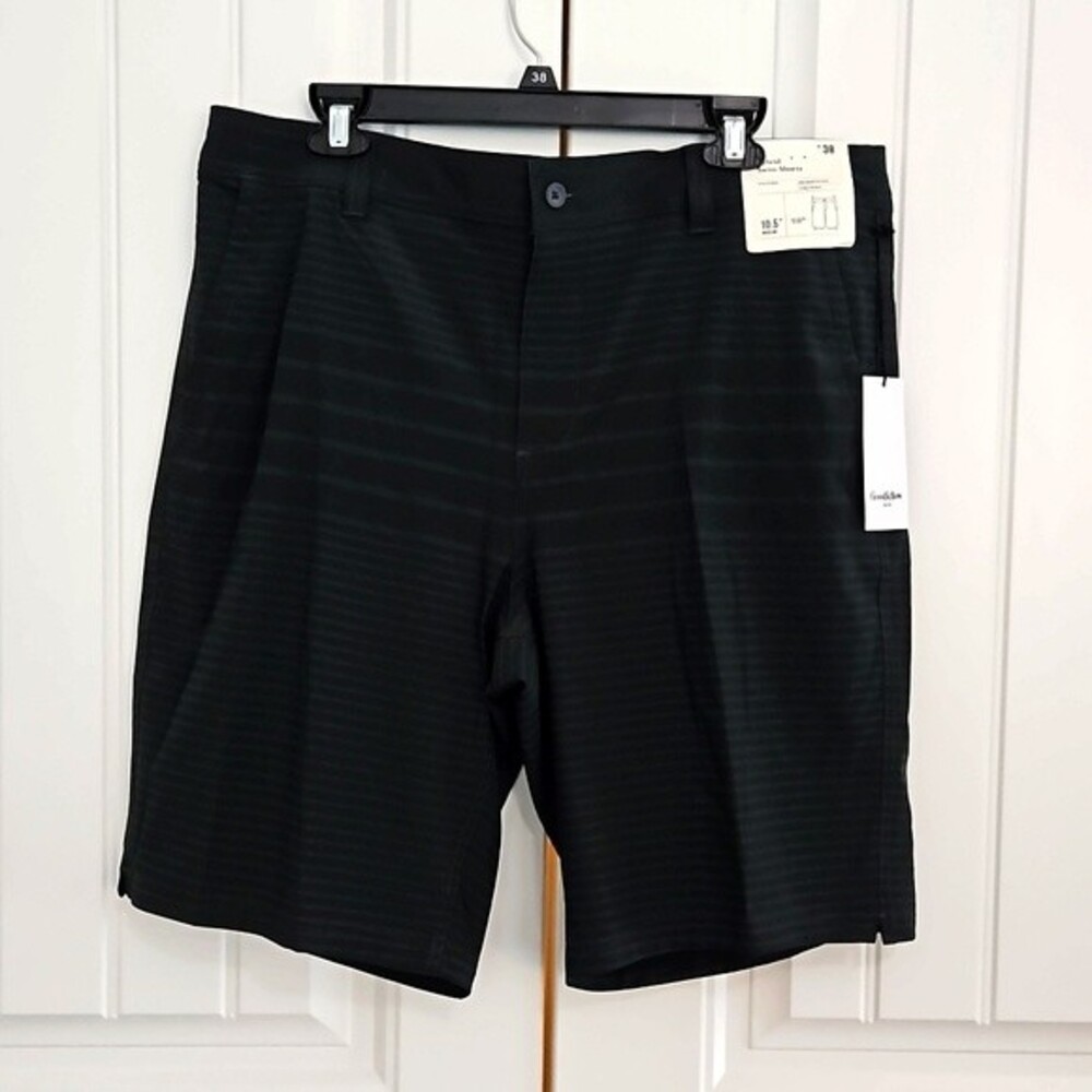 Goodfellow Hybrid Swim Shorts size 38 nwt black and grey